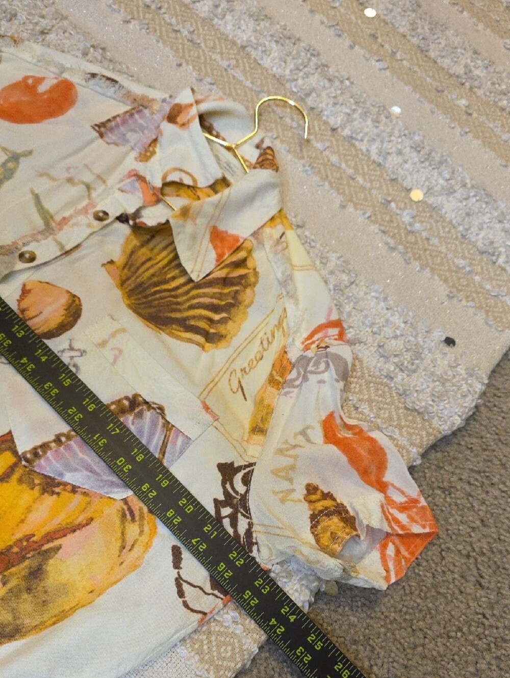 We The Free White Soft Short-Sleeve Button-Down with Coastal Print XS - Picture 3 of 15